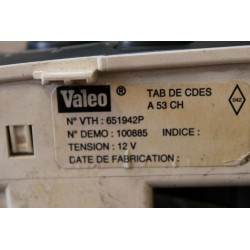 COMMANDE CHAUFFAGE RENAULT MEGANE ET SCENIC VALEO 651942P