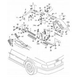 patte plastic divers habitacle AUDI A8 V8 3.3 TDI 2001 4D0864632