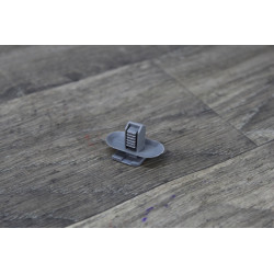 agraffe clips fixation plastic gris