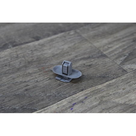 agraffe clips fixation plastic gris