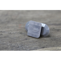 agrafe clips fixation plastic gris