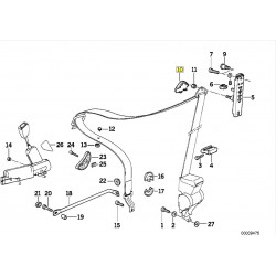 cache plastic superieur fixation ceinture de securite bmw e36 8119186