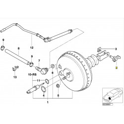 clips patte fixation pedale de frein mastervac bmw e36 34331158496