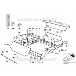 plastic garniture de coffre bmw e36 51478122392