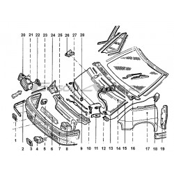 tampon absorbeur de choc parechoc avant gauche renault espace 2 6025100533