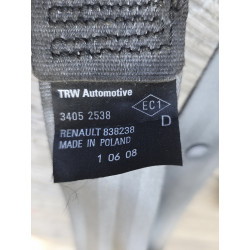 ceinture securite arriere droit avec pretensionneur renault clio 3 34052538 8200838238 34052805A