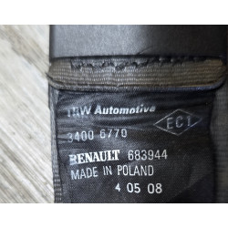 enrouleur ceinture securite arriere centrale renault clio 3 8200683944 34006770