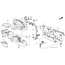 contour plastic combine compteur instrument HONDA CIVIC 1998 77200-ST3-G00ZA
