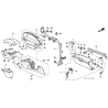 contour plastic combine compteur instrument HONDA CIVIC 1998 77200-ST3-G00ZA