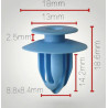 clips agrafe garniture plastic bleu 6991Z1 8200909084 51139804996