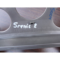 plastic console centrale tableau de bord avec grille aeration ventilation renault scenic 2 8200140713 8200140724